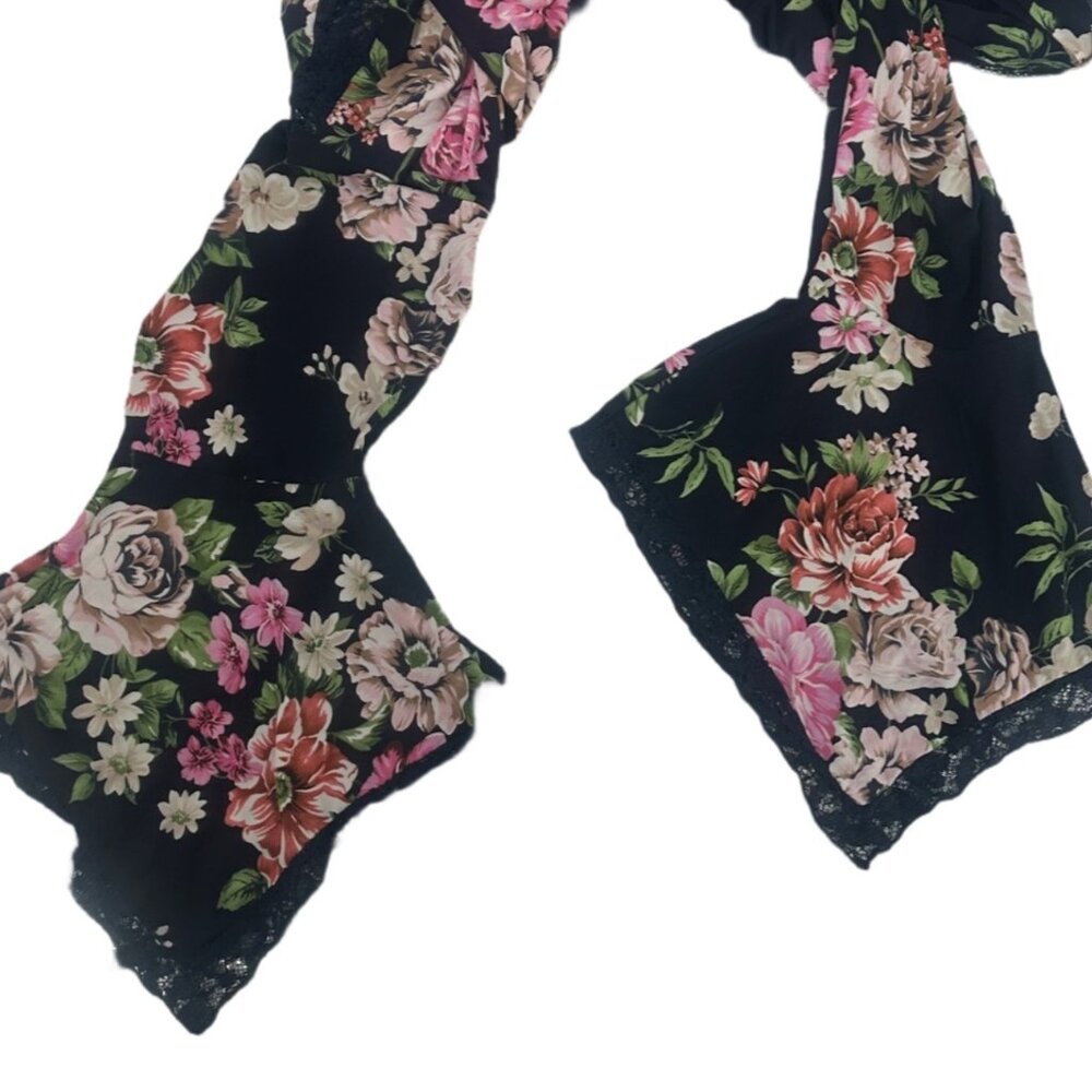 🌸 Emma & Olive Navy Floral Kimono Cardigan Lace Bell Sleeve XL 🌸 - Picture 5 of 6